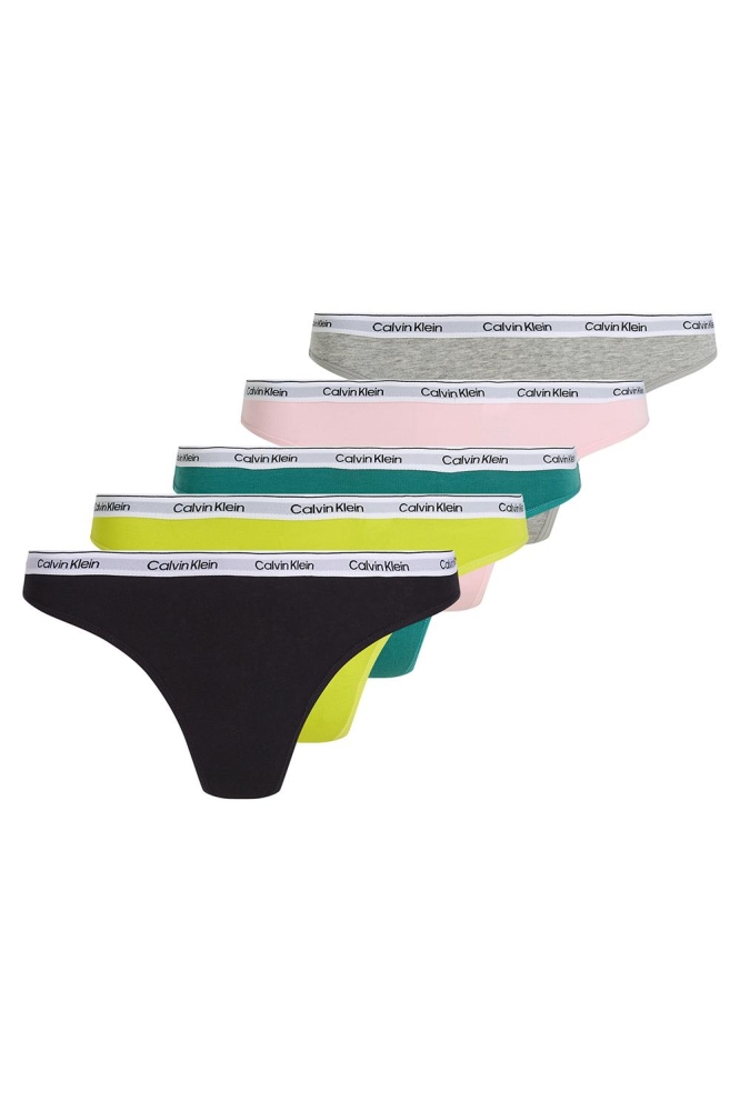 THONG 5PK 000QD5221E BLK/GRYHTR/BF PK/LVLY TL/KWL LM
